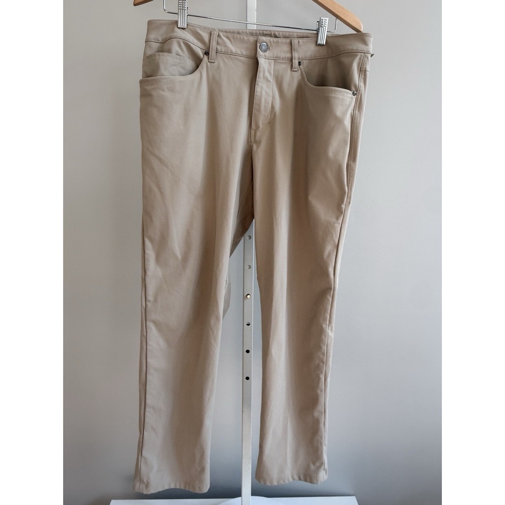 Lululemon ABC Pant Classic-Fit Warpstreme Tan Mens 35x29 LM5ADAS
